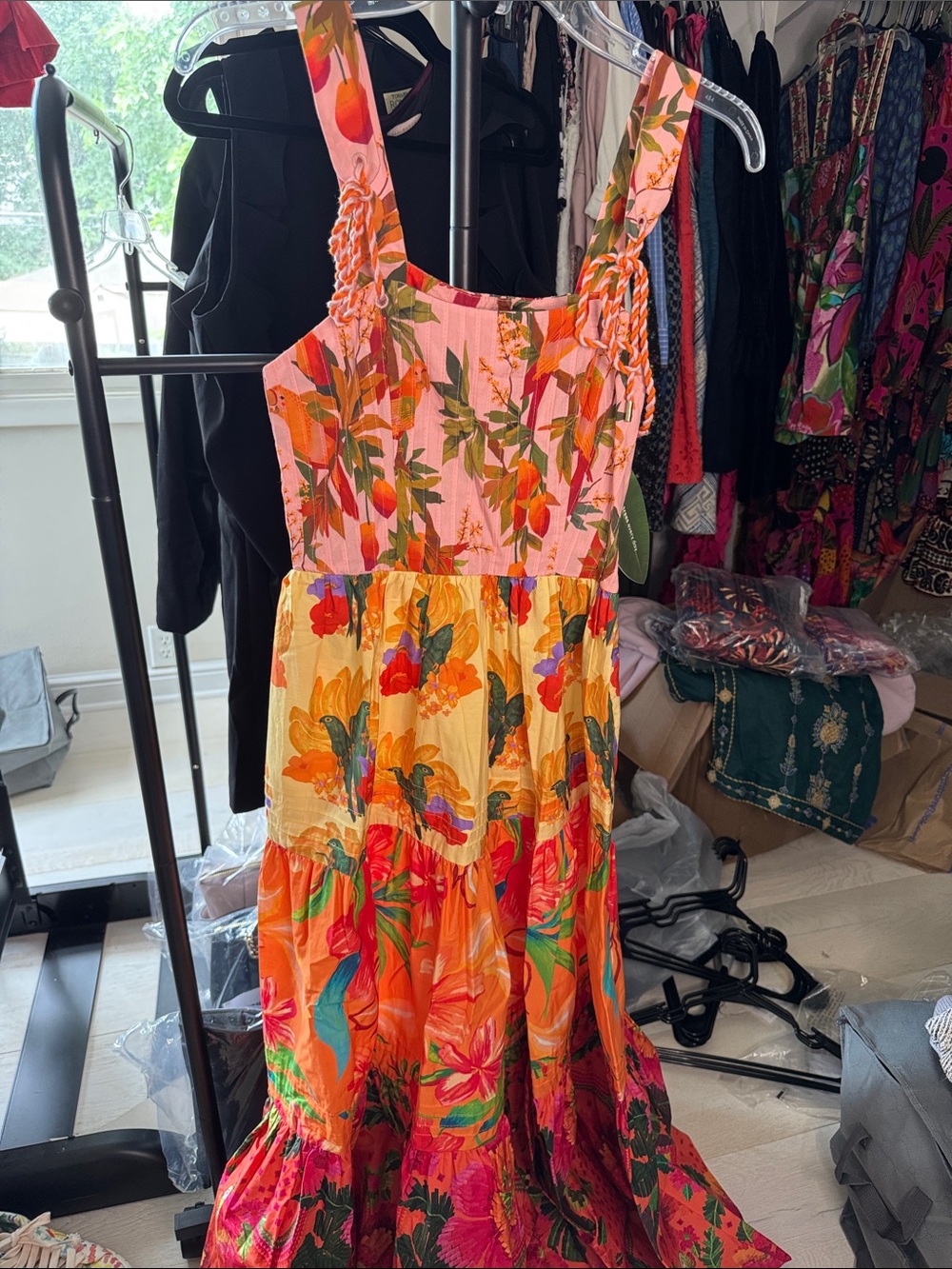 FARM Rio Mixed Warm Prints Maxi Dress - Picture 2 of 12